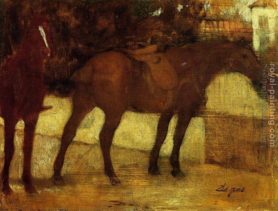 Edgar Degas : Study of Horses